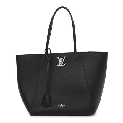 Louis Vuitton Calfskin Lockme Cabas Black 1 of 9