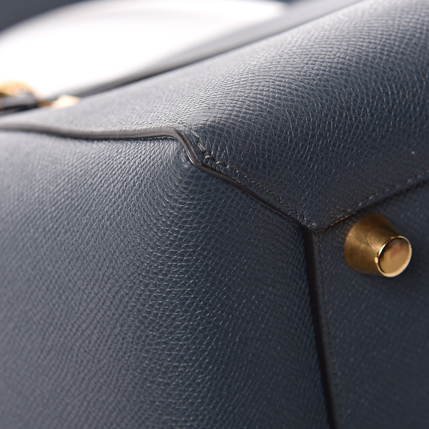 Grained Calfskin Mini Belt Bag Slate