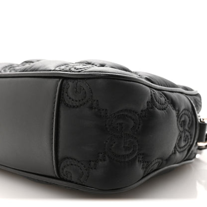 Gucci Nylon Calfskin Enamel GG Matelasse Shoulder Bag Black 9 of 9