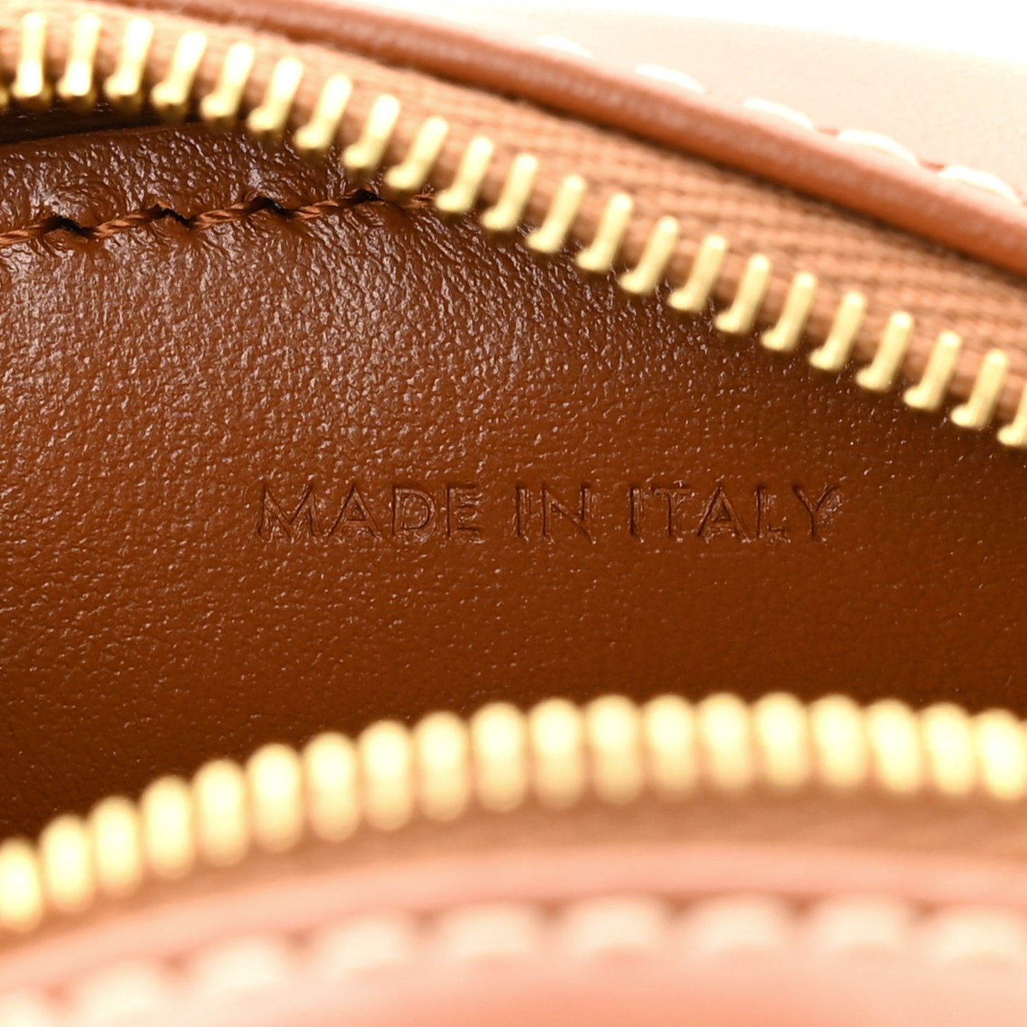 Smooth Calfskin Cuir Small Triomphe Oval Crossbody Purse Tan