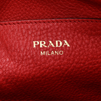 Prada Vitello Phenix Flap Crossbody Rosso 5 of 10