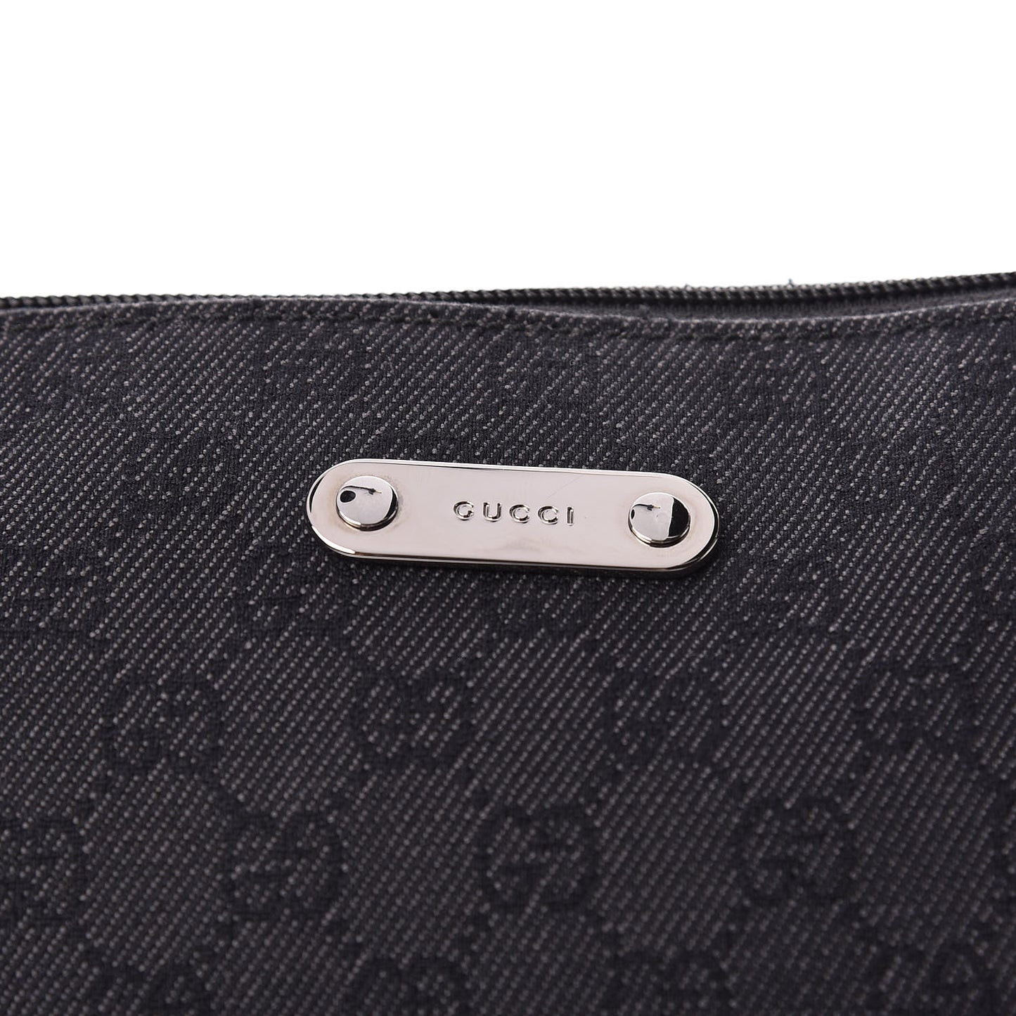 Denim Monogram Messenger Bag Black