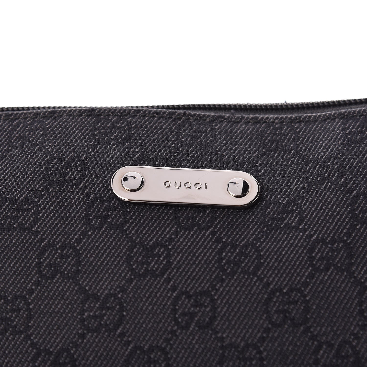 Gucci Denim Monogram Messenger Bag Black 14 of 14