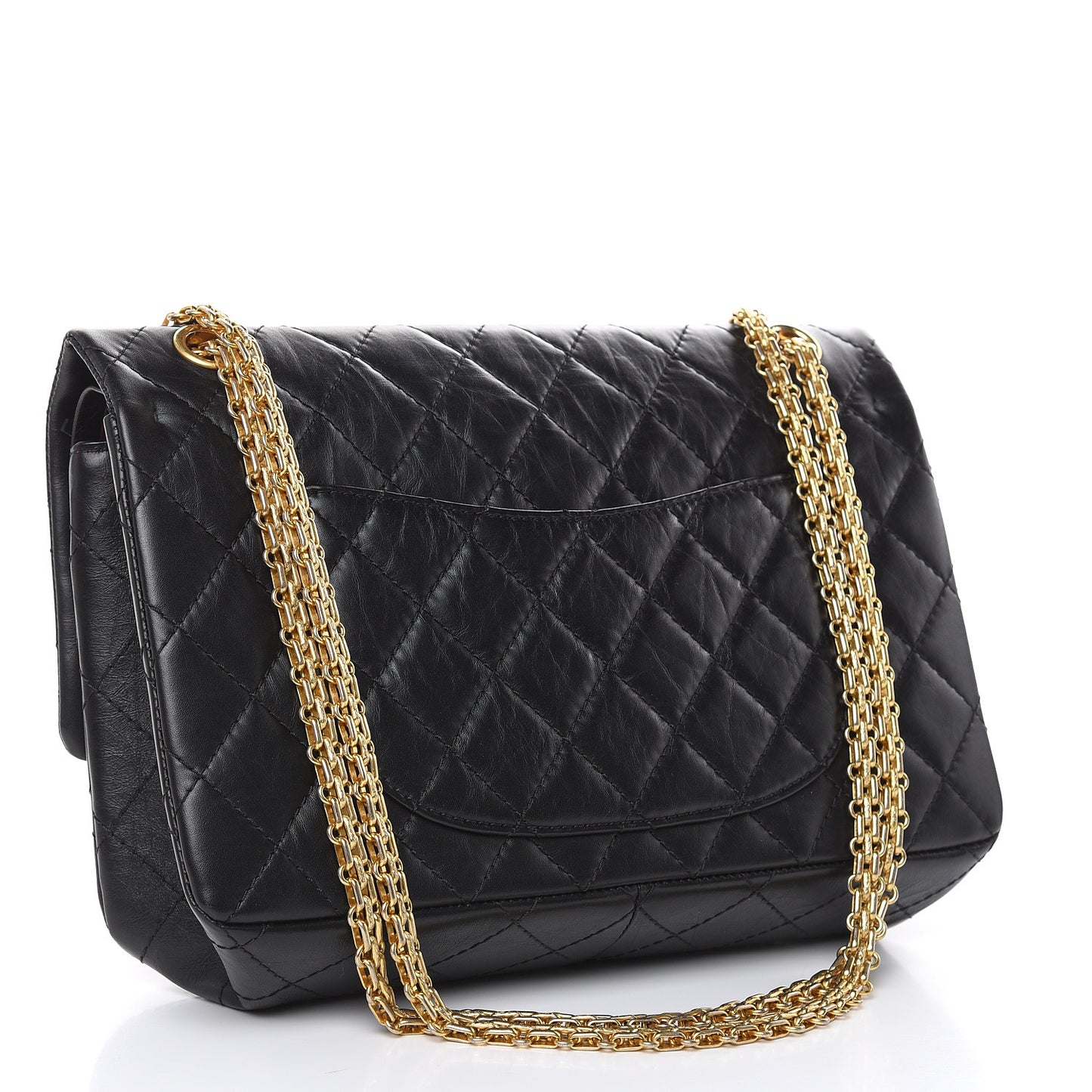 Aged Calfskin Quilted 2.55 Reissue 226 Flap Black