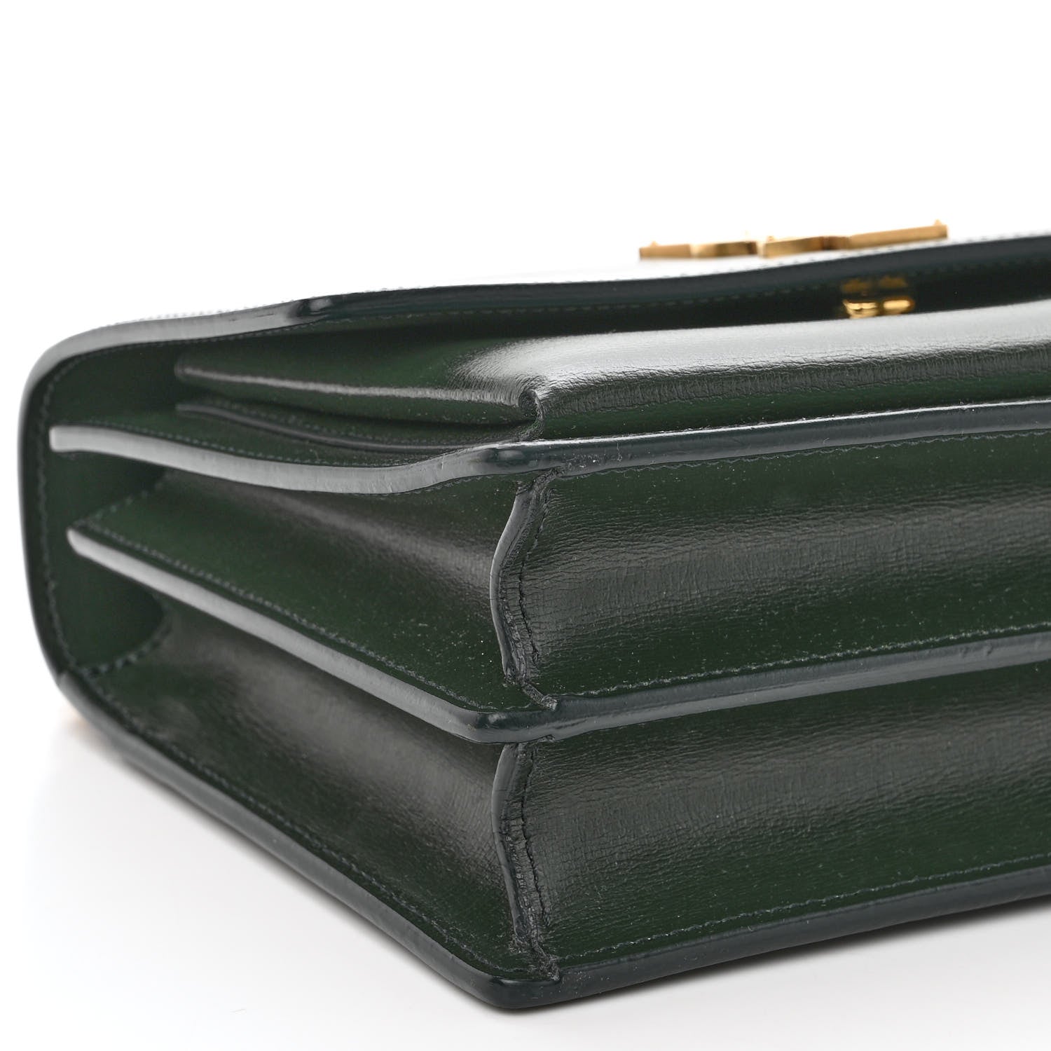 Saint Laurent Calfskin Medium Monogram Sunset New Vert Fonce 8 of 9
