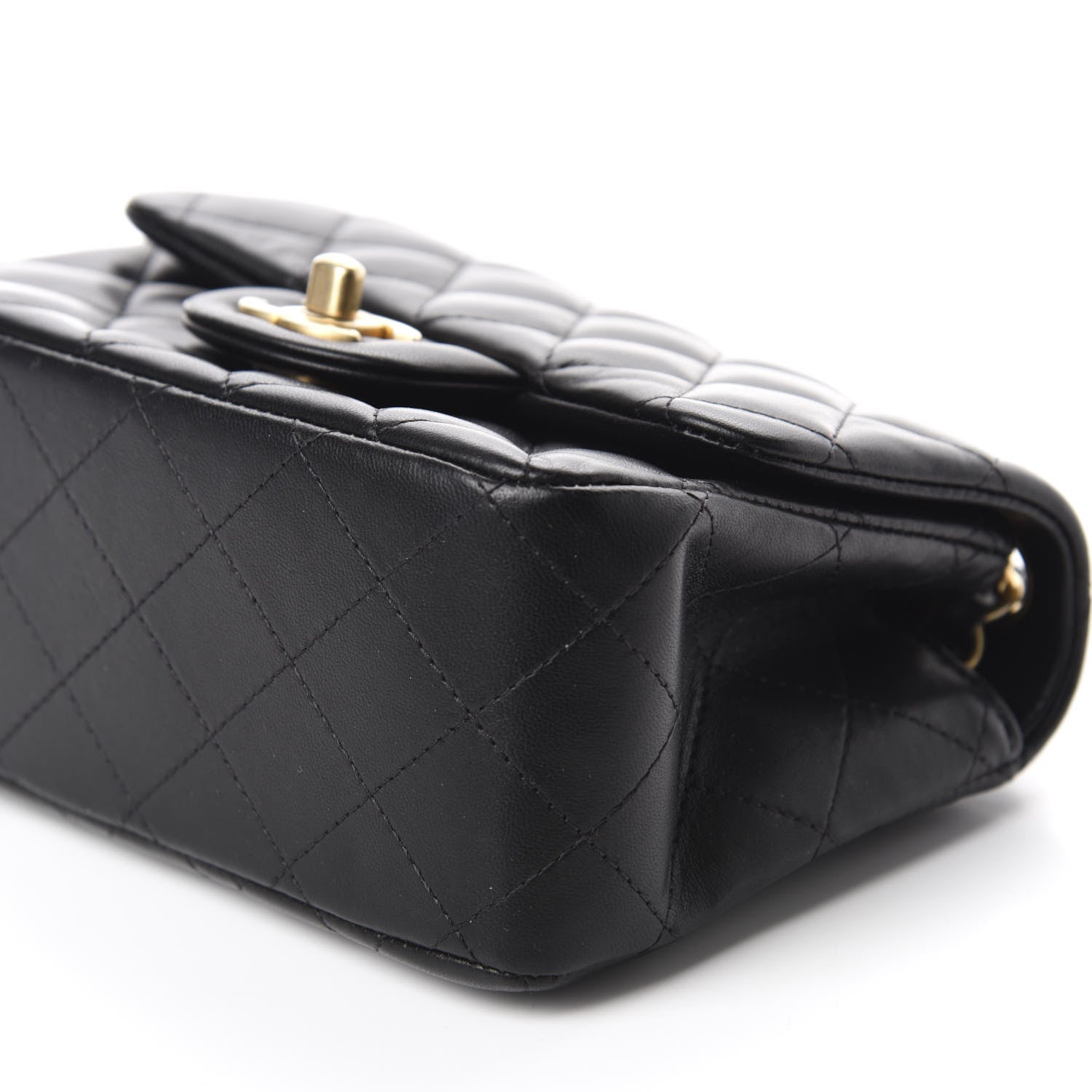 Chanel Lambskin Quilted Mini Square Flap Black 7 of 11