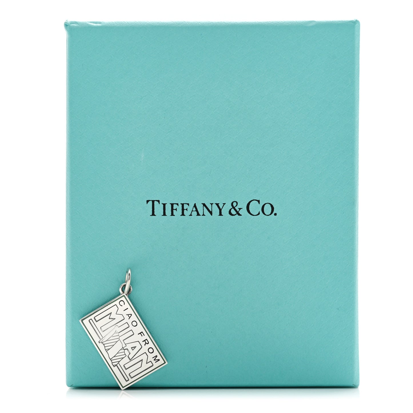 Sterling Silver Enamel Milan Postcard Charm Blue