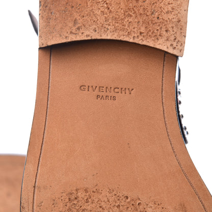 Givenchy Calfskin Studded Pansy Print Elegant Prue Buckle Bootie 39 Black 6 of 9