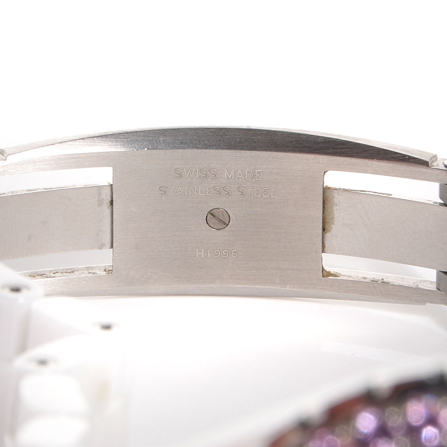 Chanel Stainless Steel Ceramic Diamond Pink Sapphire 42mm J12 Automatic Watch White 7 of 7
