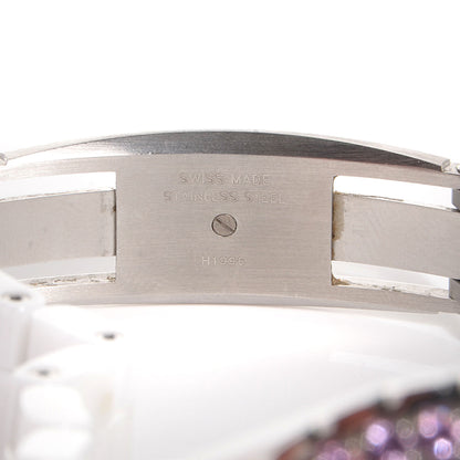 Chanel Stainless Steel Ceramic Diamond Pink Sapphire 42mm J12 Automatic Watch White 7 of 7