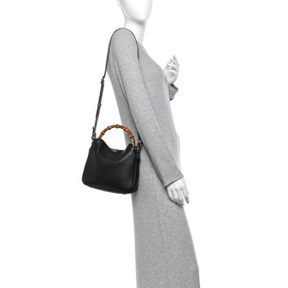 Gucci Softy Wonka Textured Dollar Calfskin Small Diana Shoulder Bag Black 2 of 12