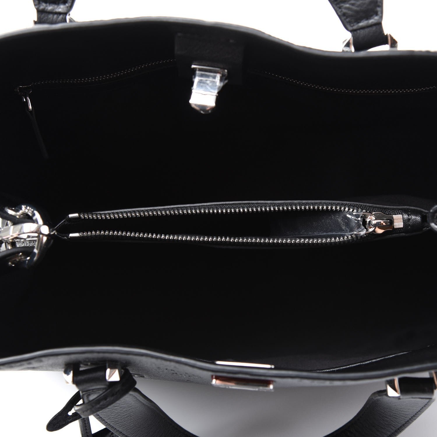 MCM Calfskin Ottomar Monogram Large Essential Tote Black 4 of 12