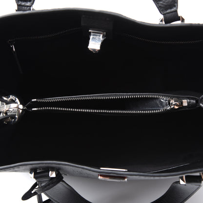 MCM Calfskin Ottomar Monogram Large Essential Tote Black 4 of 12
