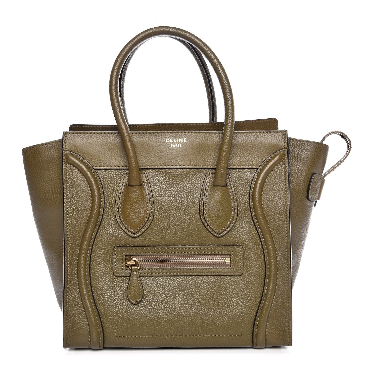 Celine Drummed Calfskin Micro Luggage Jungle 1 of 7
