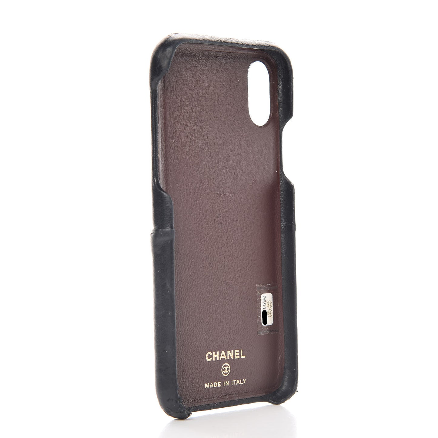 Lambskin Quilted iPhone X Case Black