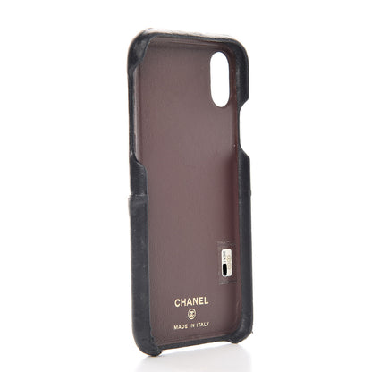 Chanel Lambskin Quilted iPhone X Case Black 3 of 15