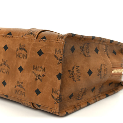 MCM Visetos Aren Small School Bag Tote Cognac 10 of 11