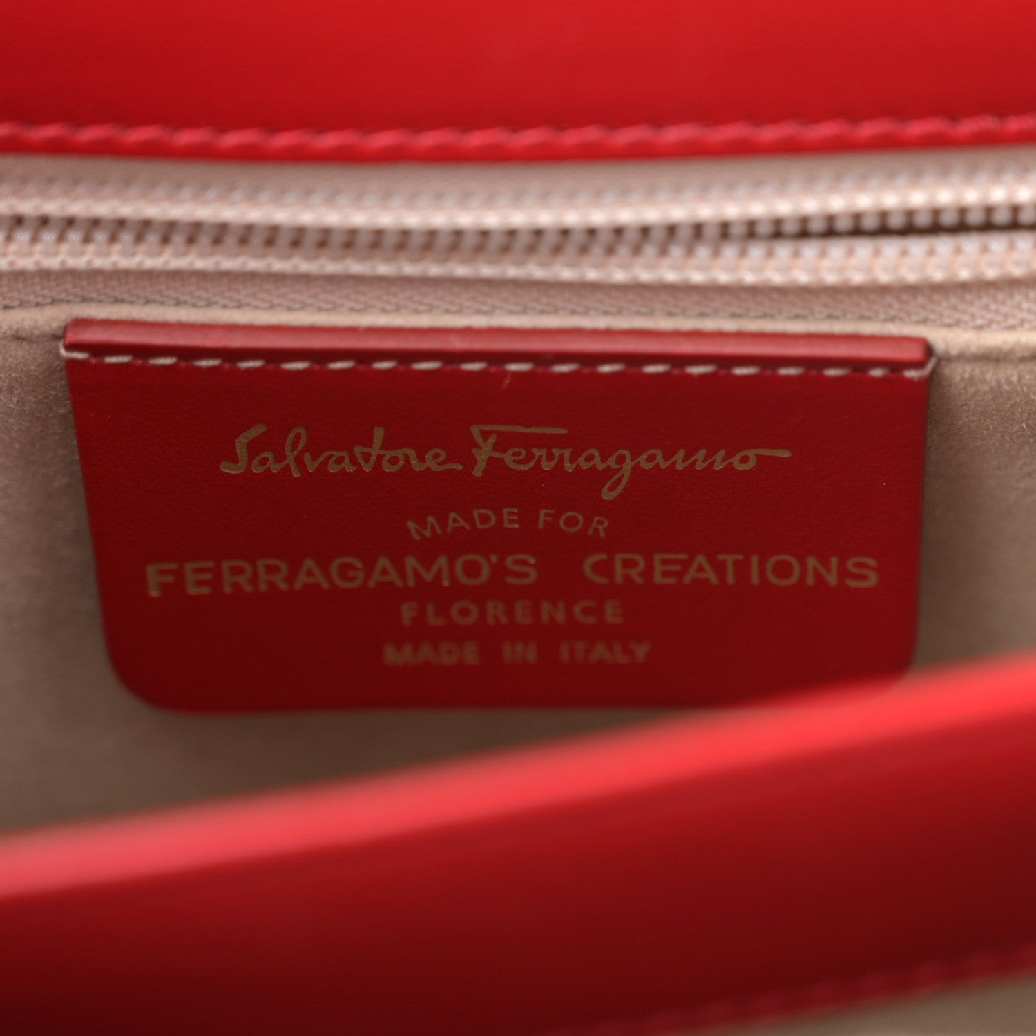 Salvatore Ferragamo Brushed Off Calfskin Small Iconic Top Handle Red 6 of 11