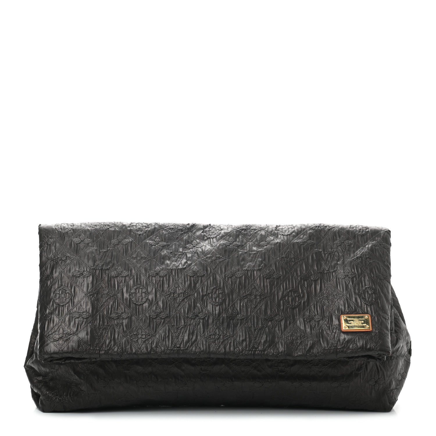 Louis Vuitton Jacquard Quilted Monogram Limelight Clutch GM Black 1 of 10