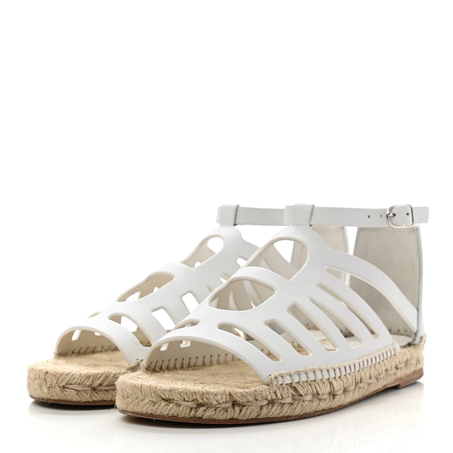 Calfskin Costanza Espadrilles 36 White