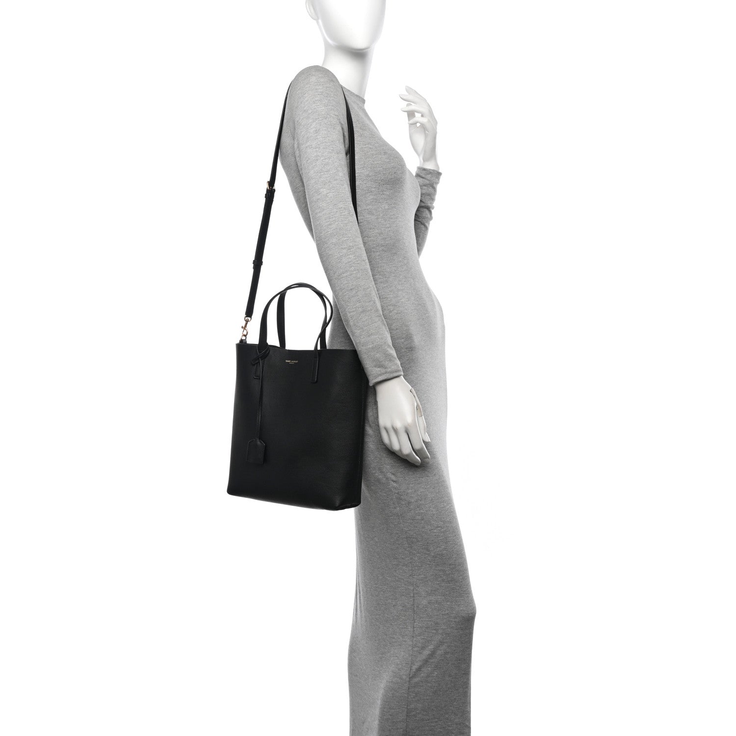 Saint Laurent Calfskin Toy Shopping Tote Black 2 of 10