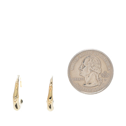 John Hardy 18K Yellow Gold Small Bamboo Hoop Earrings 2 of 4