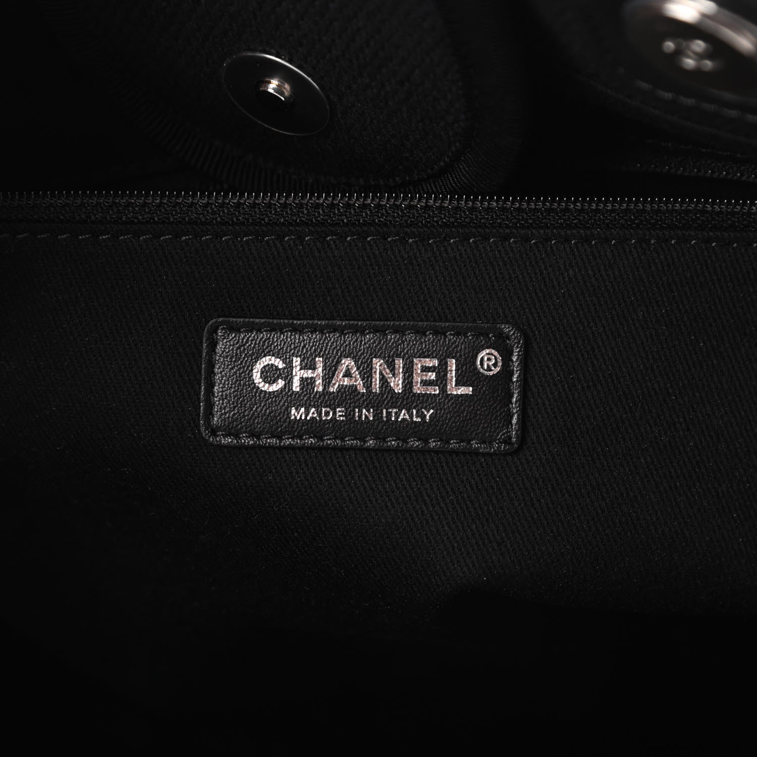 Chanel Canvas Pearl Medium Deauville Tote Black 6 of 11