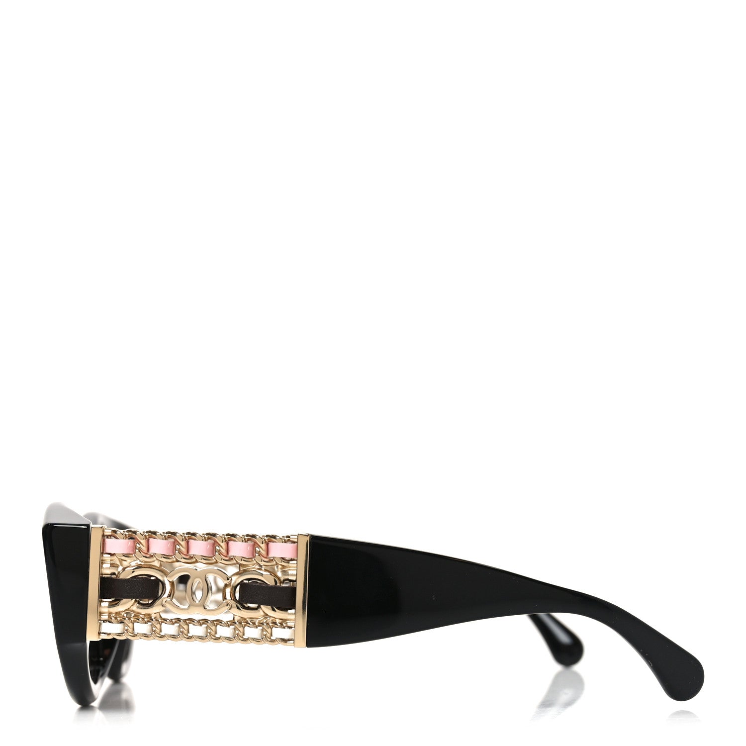 Chanel Acetate Calfskin Chain CC Sunglasses 5536-Q-A Black 4 of 7