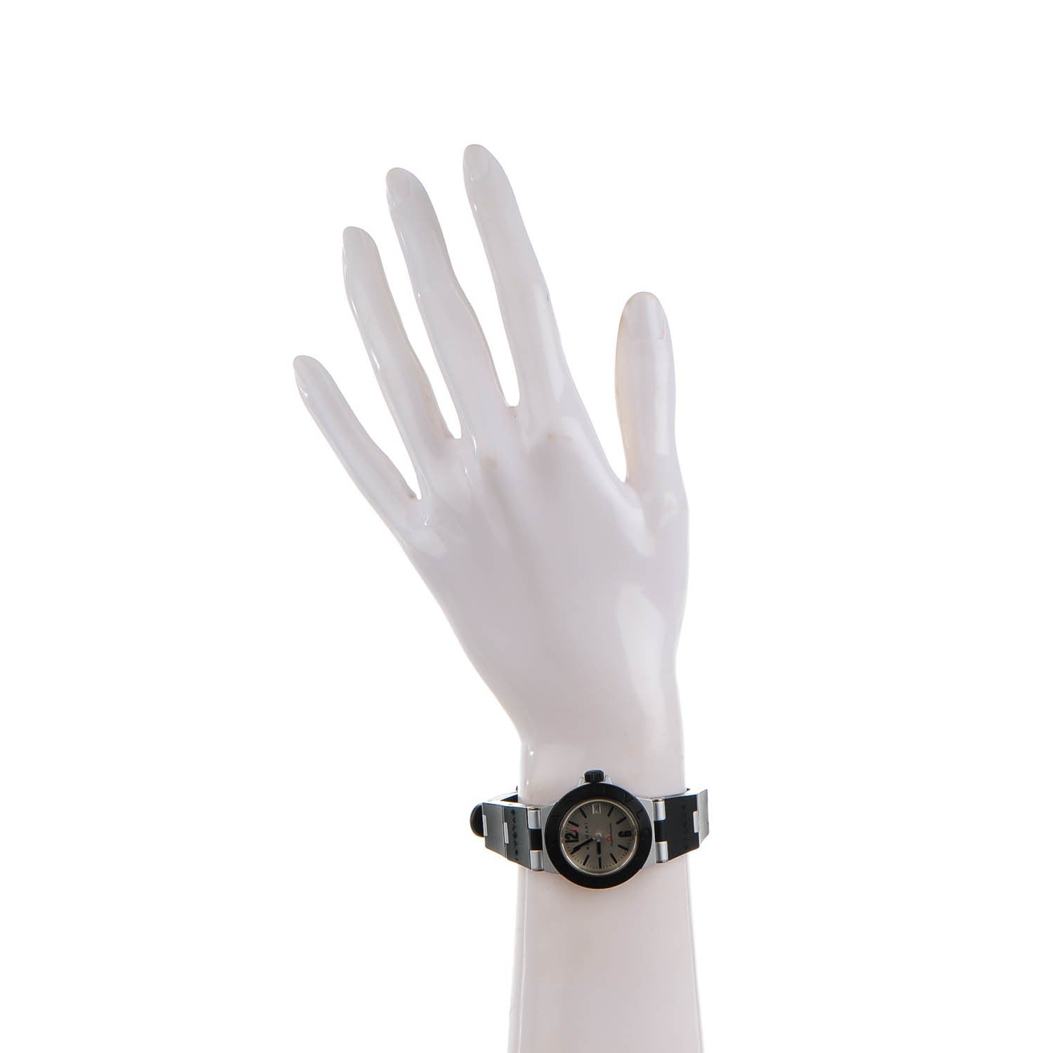 Bulgari Aluminum Rubber 29mm Diagono Quartz Watch 8 of 11