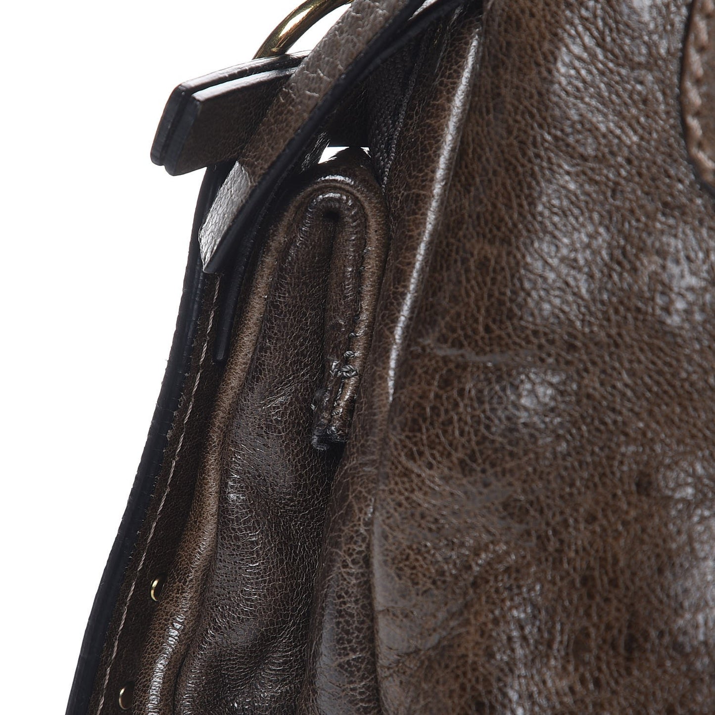 Lambskin Heloise Satchel Brown