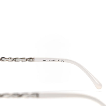 Chanel Lambskin Aviator Chain Sunglasses 4194-Q White 4 of 6