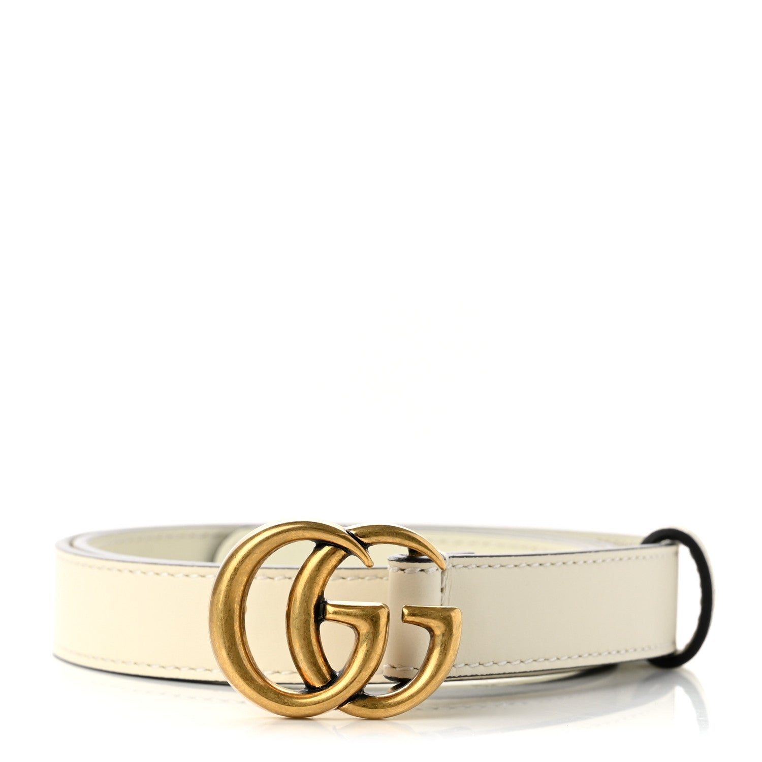 Gucci Calfskin Double G 20mm Belt 70 28 Mystic White 1 of 3