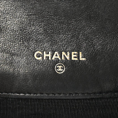 Chanel Satin Stitched Flap Card Case Black 6 of 8