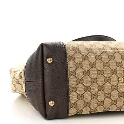 Gucci Monogram Web Medium Dressage Tote Brown 9 of 12