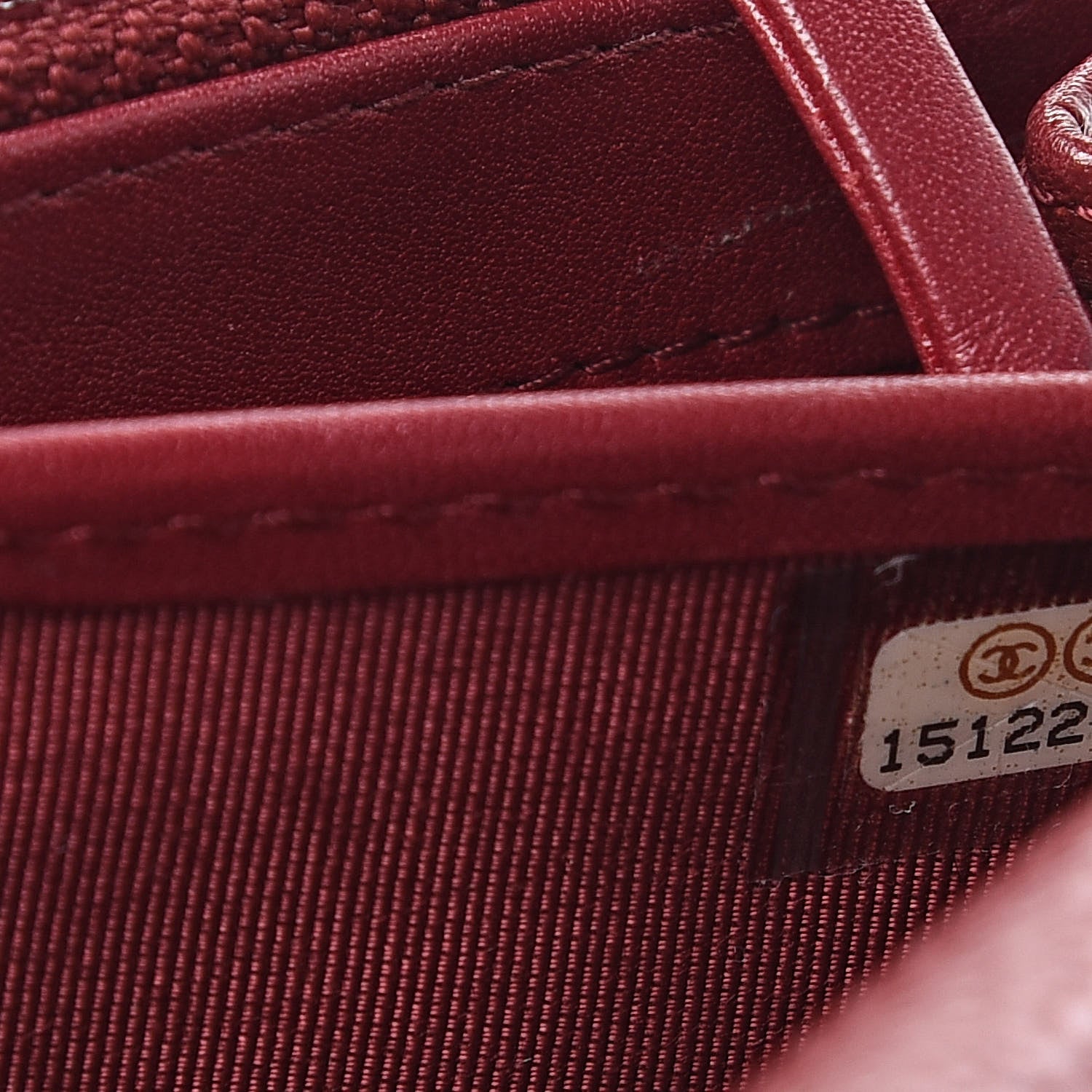 Chanel Caviar Quilted Large Gusset Flap Wallet Dark Red 8 of 10