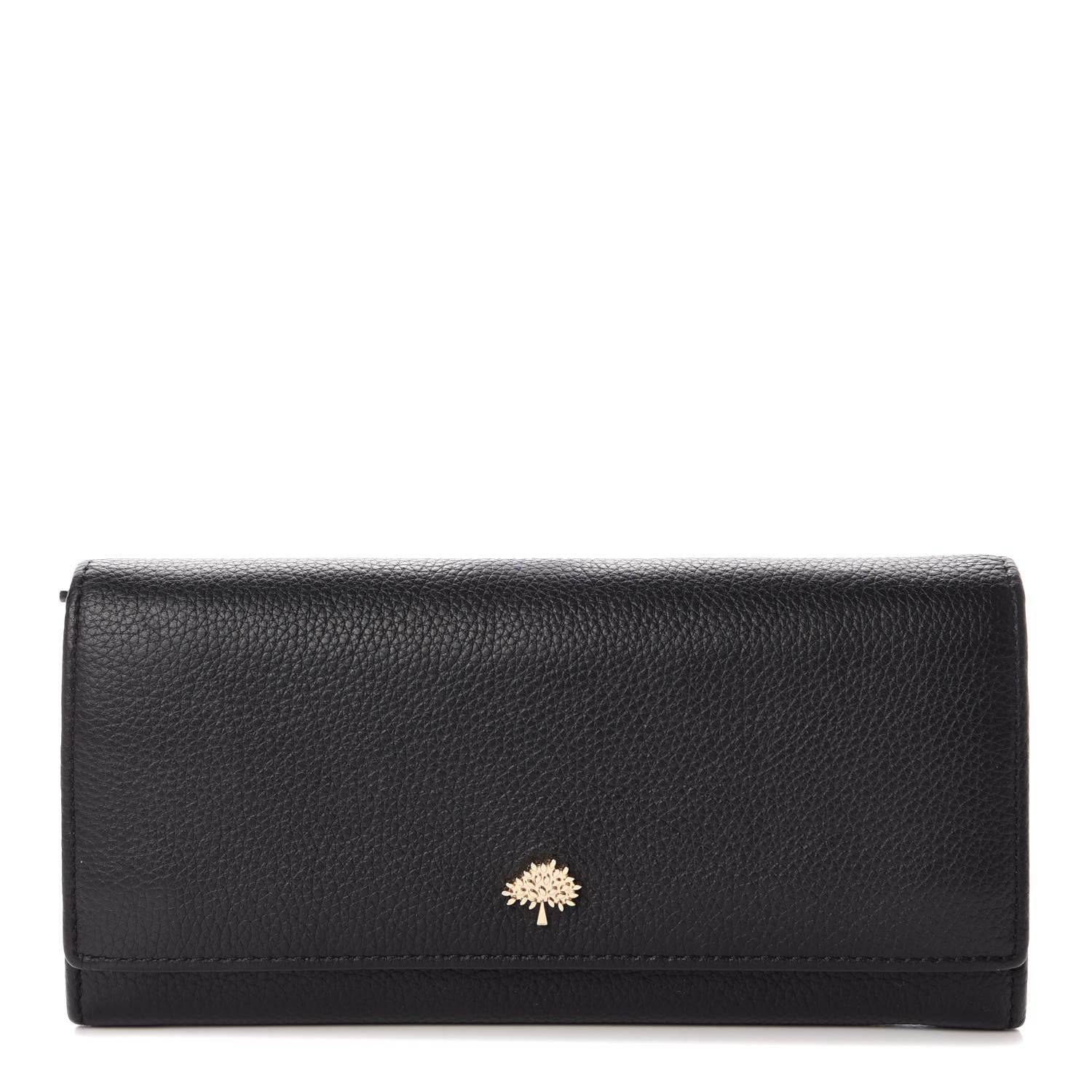 Mulberry Classic Grain Small Tree Continental Wallet Black 1 of 9