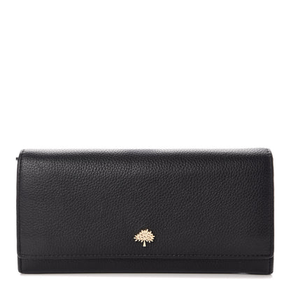 Mulberry Classic Grain Small Tree Continental Wallet Black 1 of 9