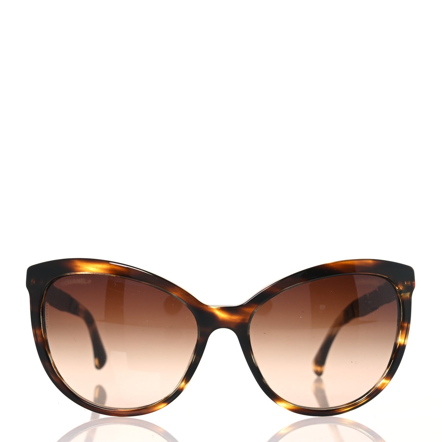 Crystal Baguette Cat Eye Bijou Sunglasses 5307-B Tortoise