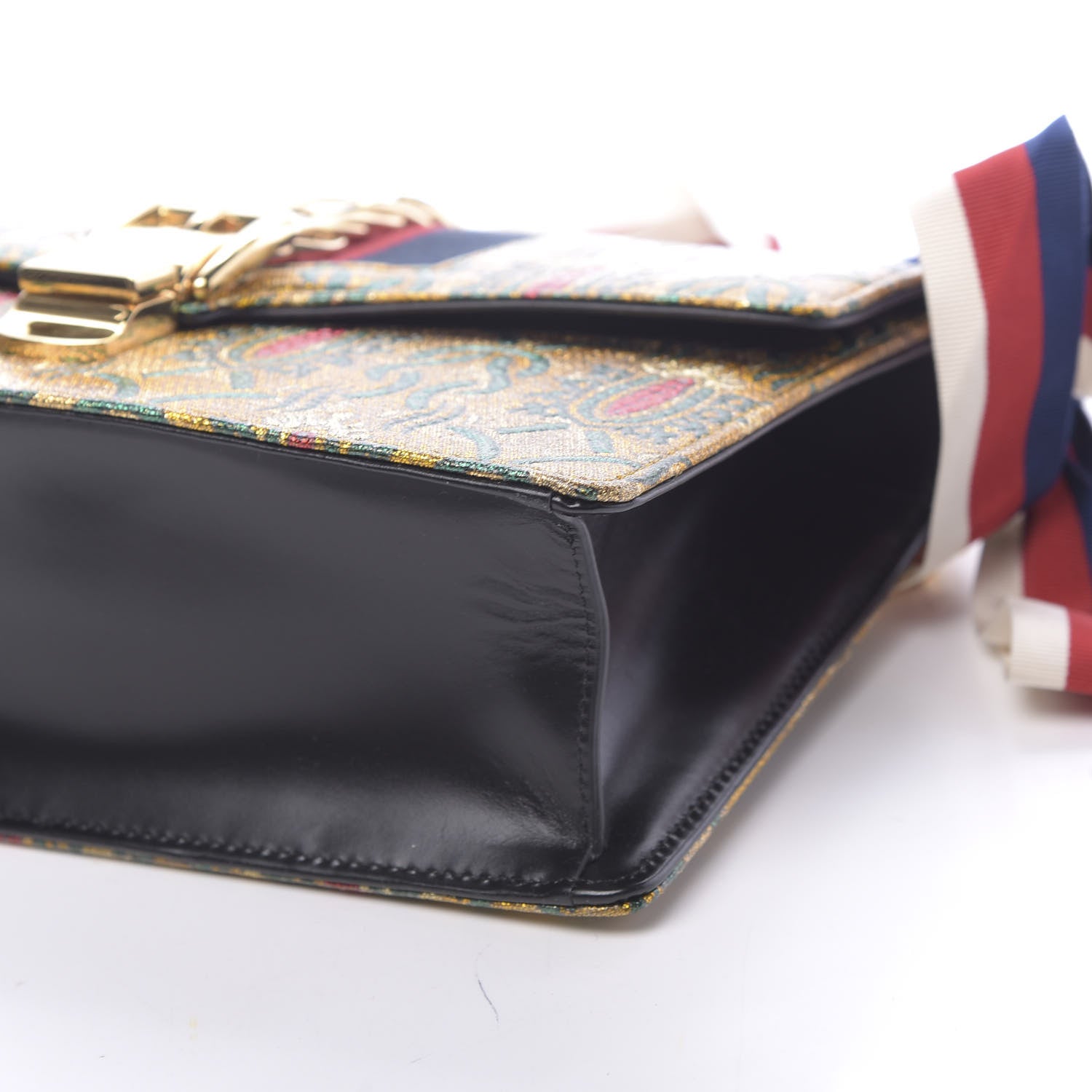 Gucci Iridescent Brocade Small Sylvie Shoulder Bag Gold 10 of 10