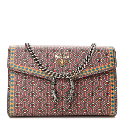 Gucci Calfskin Printed Garden Dionysus Chain Wallet Multicolor 1 of 12