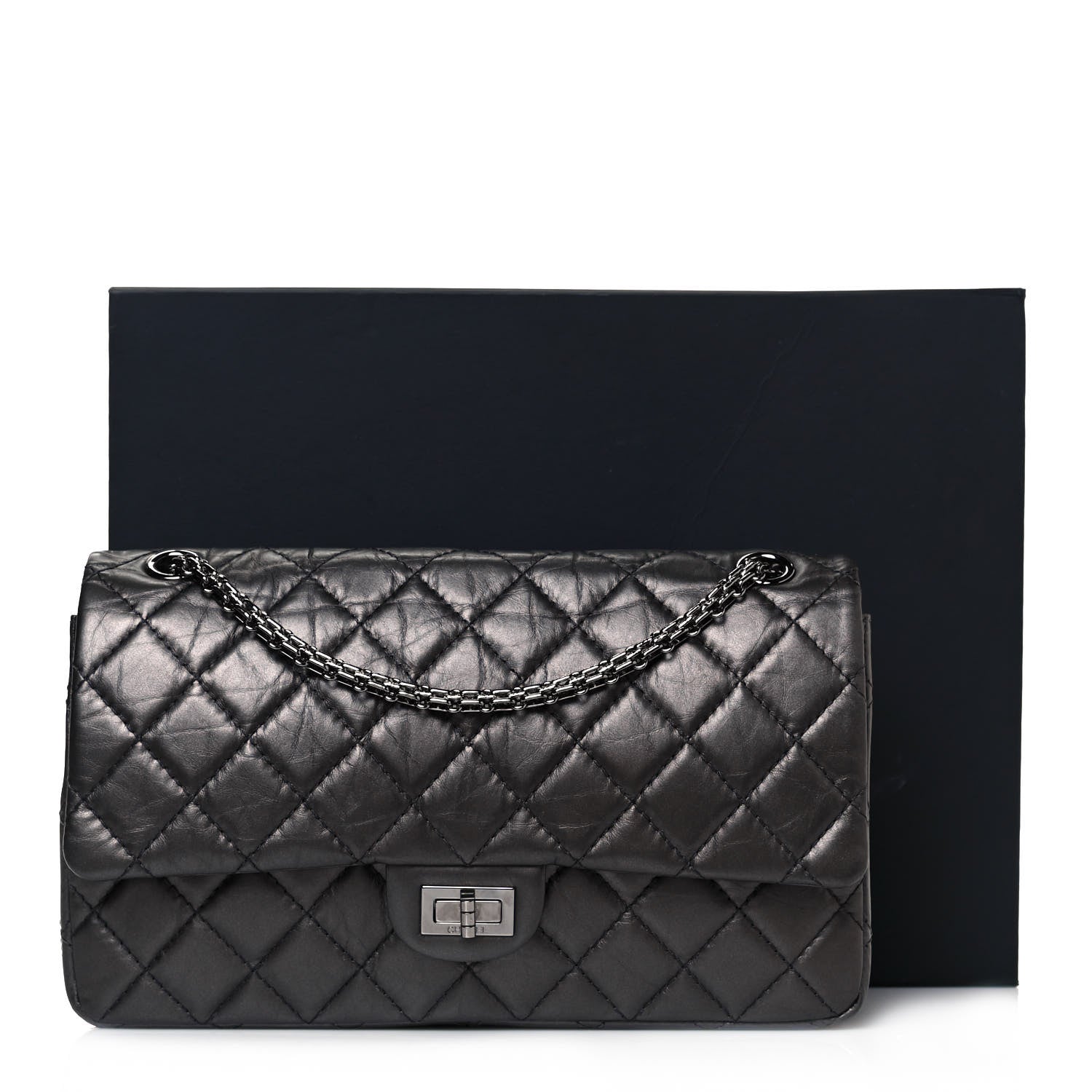 Chanel Aged Calfskin Quilted 2.55 Reissue 226 Flap Black 15 of 15
