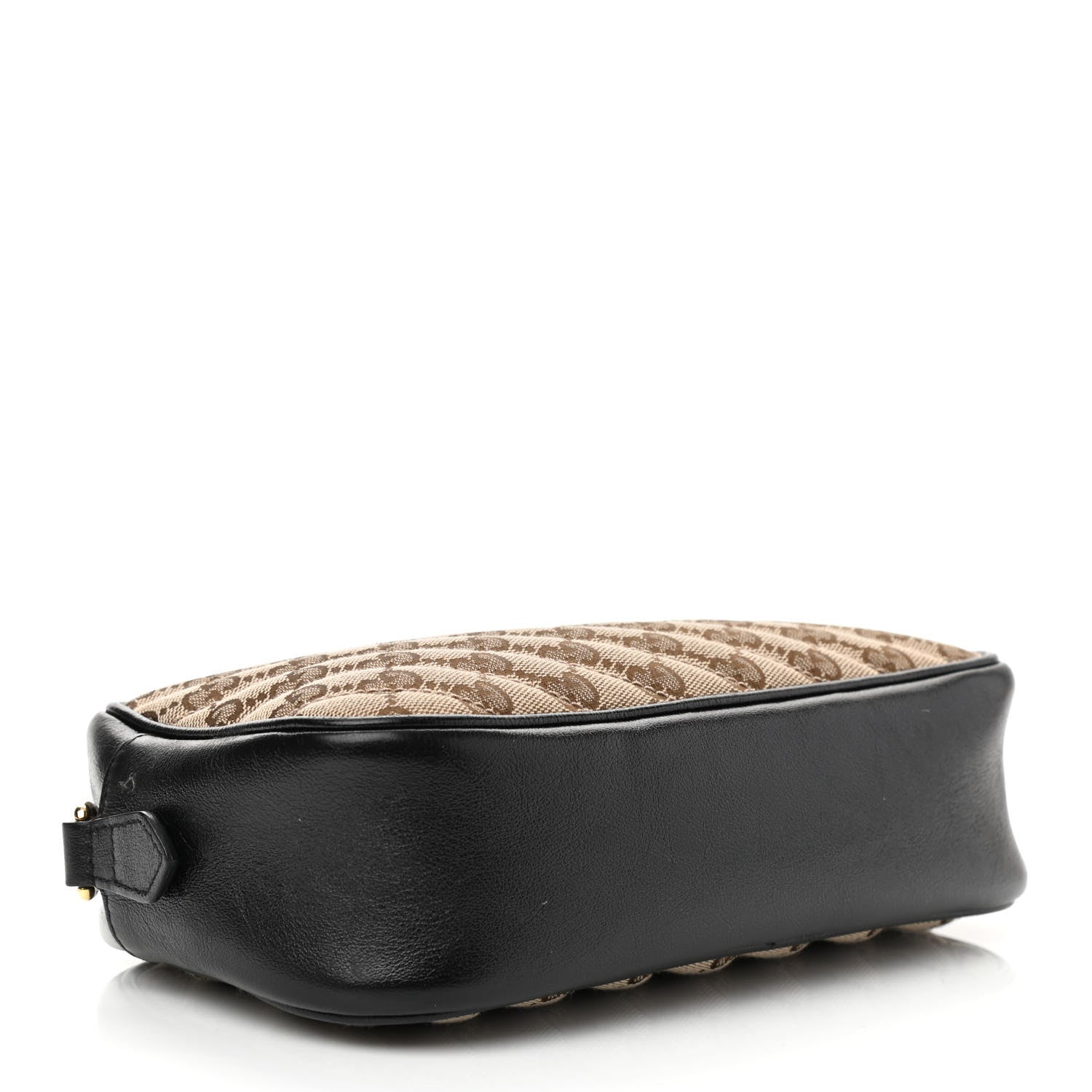 Gucci Monogram Matelasse Diagonal Small GG Marmont Chain Shoulder Bag Beige Black 2 of 9