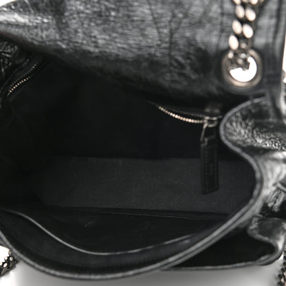 Saint Laurent Crinkled Calfskin Matelasse Monogram Medium Niki Chain Satchel Black 5 of 11