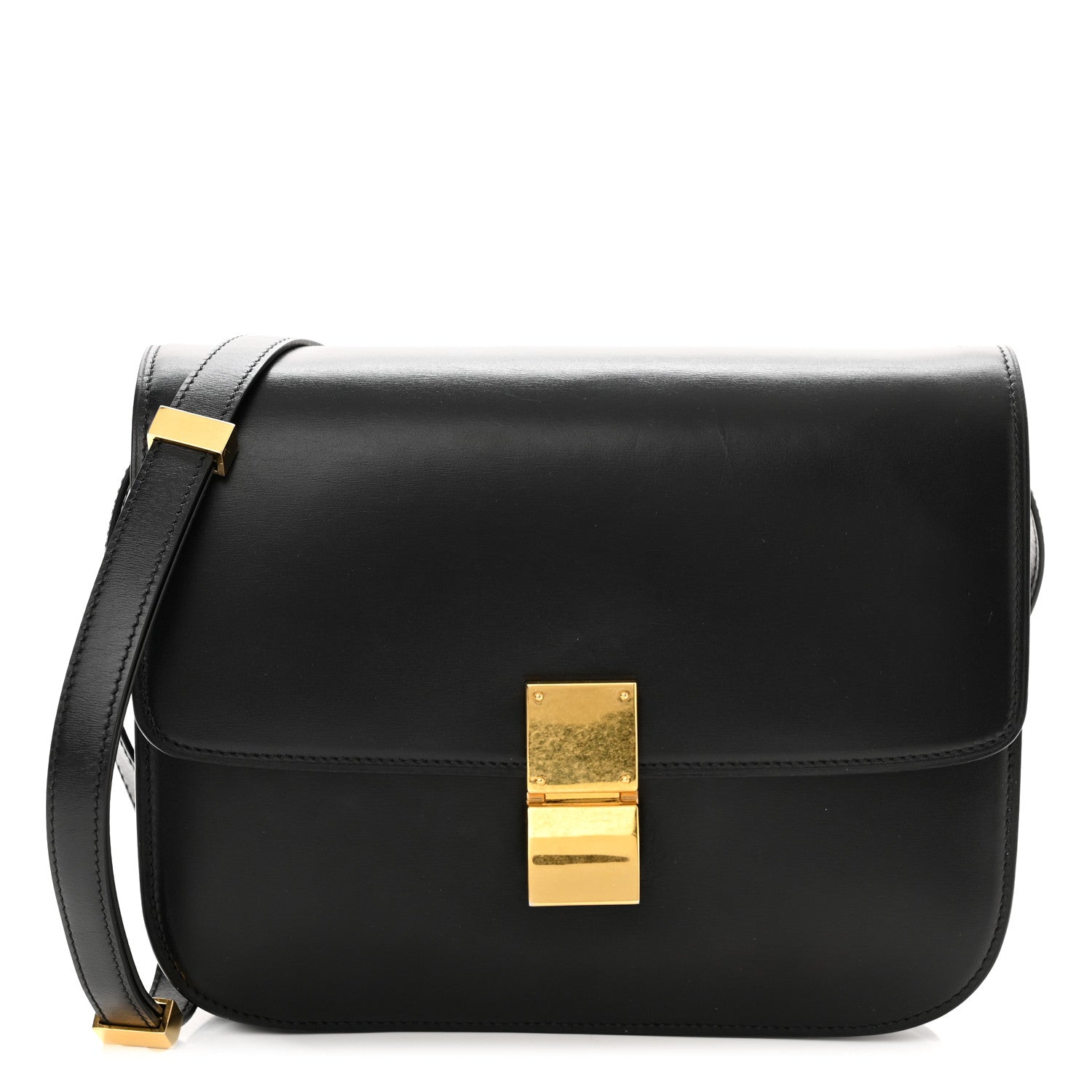Celine Box Calfskin Medium Classic Box Flap Bag Black 1 of 11