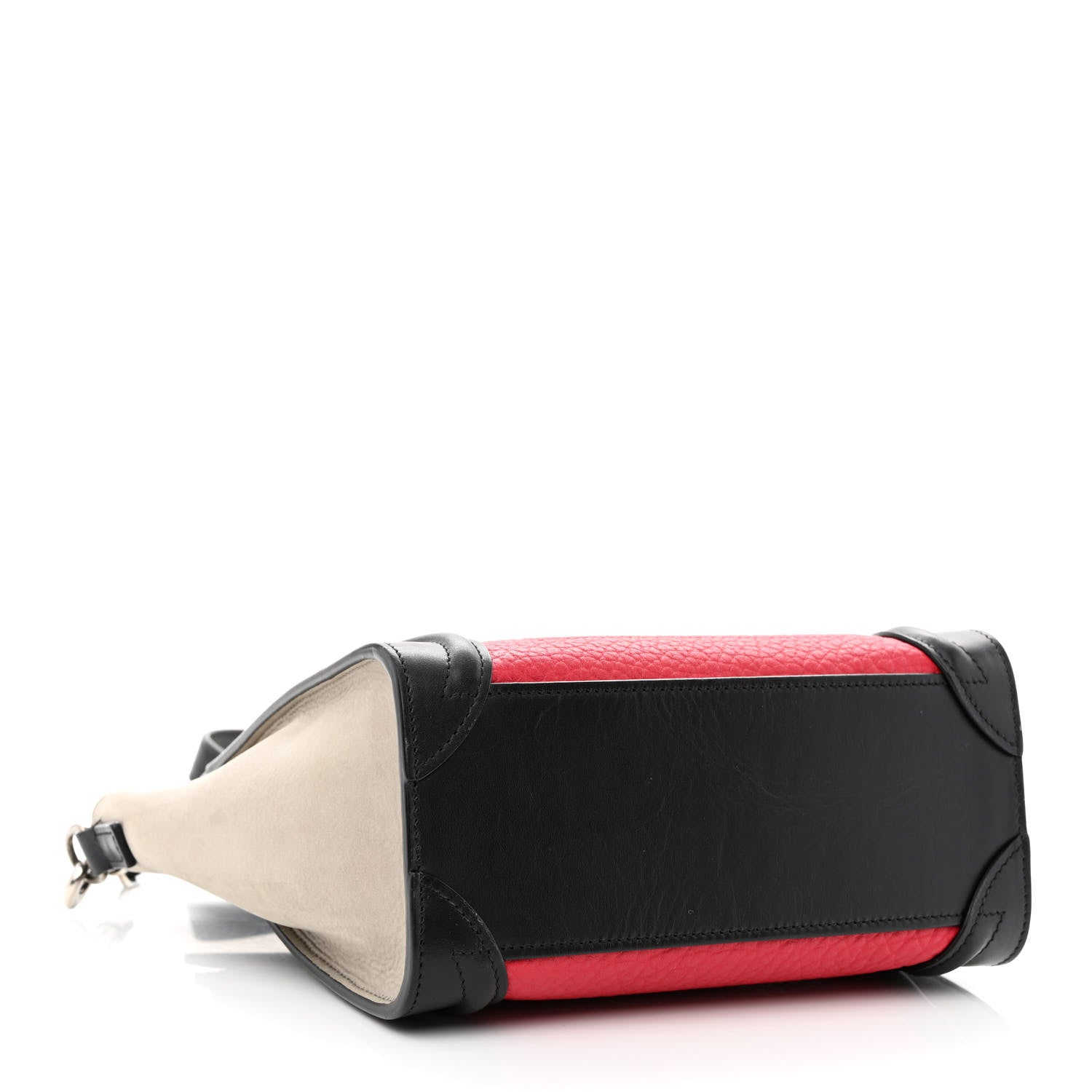 Celine Bullhide Calfskin Nubuck Nano Tri-Color Luggage Bright Red 4 of 10