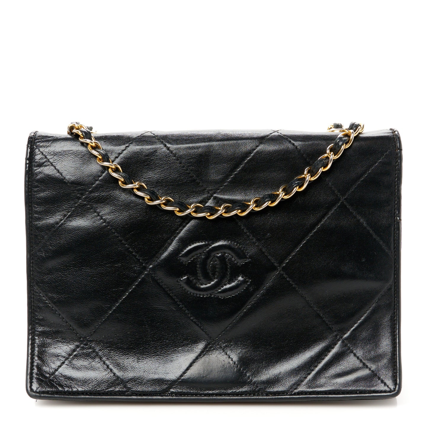 Lambskin Diamond CC Flap Black