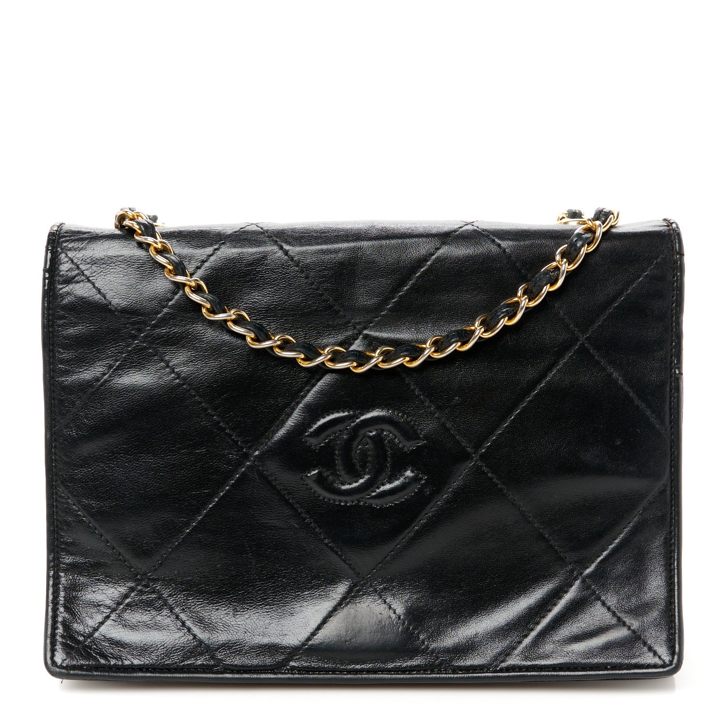 Chanel Lambskin Diamond CC Flap Black 1 of 11