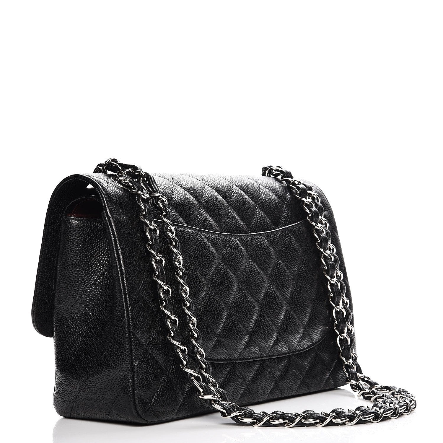 Chanel Caviar Quilted Jumbo Double Flap Black 3 of 9