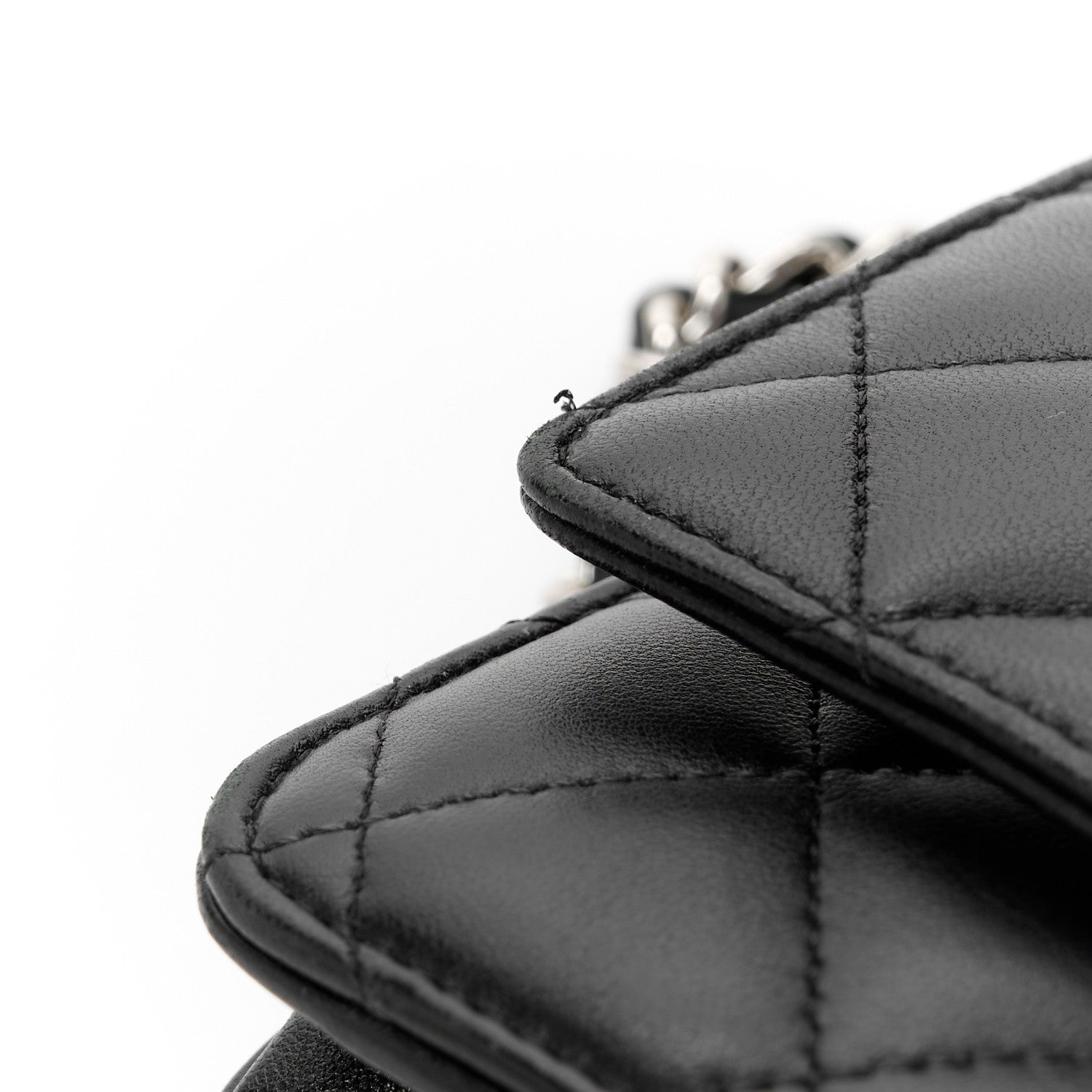 Chanel Lambskin Quilted Wallet On Chain WOC Black 12 of 12