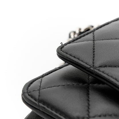 Chanel Lambskin Quilted Wallet On Chain WOC Black 12 of 12